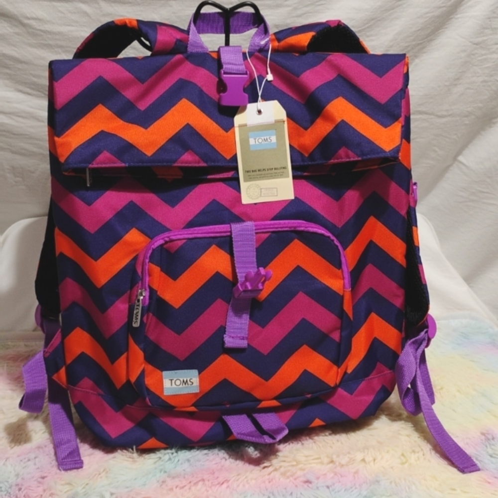 (#34) New Toms Zig Zag Bag To Help Stop Bullying One Youth At A Time Backpack